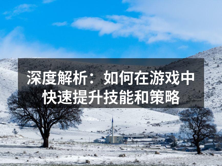 深度解析：如何在游戏中快速提升技能和策略